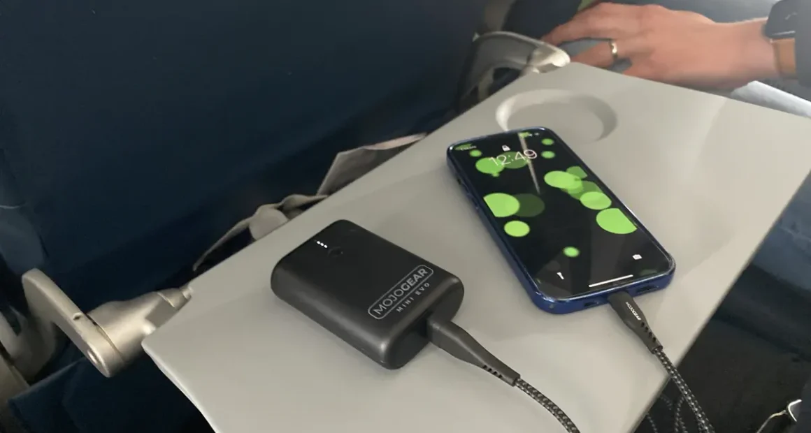 powerbank på flygplan