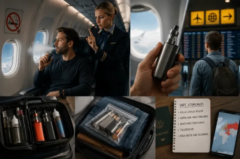 Vape på flyget: regler, packning och vad som gäller utomlands