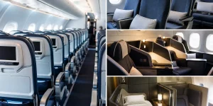 Resklasser på flyget: Economy, premium, business och first
